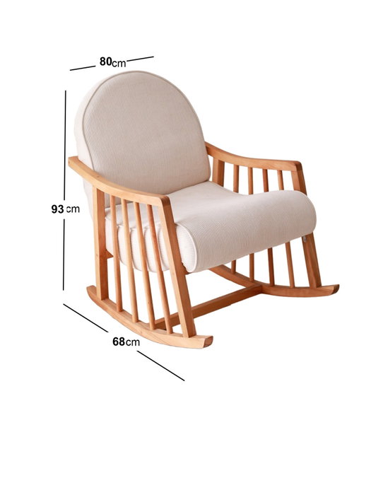 Atelier Del Sofa Klea - Silla Alada de Terciopelo de Corduroy Blanco Atelier Del Sofa Klea - Silla Alada de Terciopelo de Corduroy Blanco